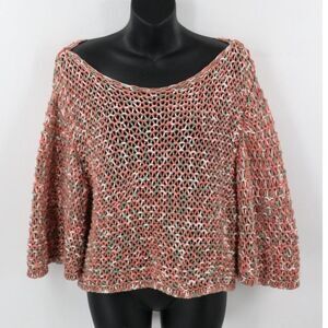 Anthropologie Moth Womens Saline Open Weave Knit Top Size XS Multicolor Light